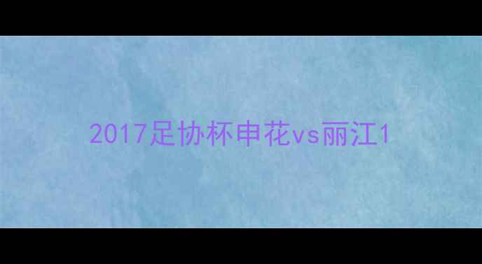 图片 2017足协杯申花vs丽江1