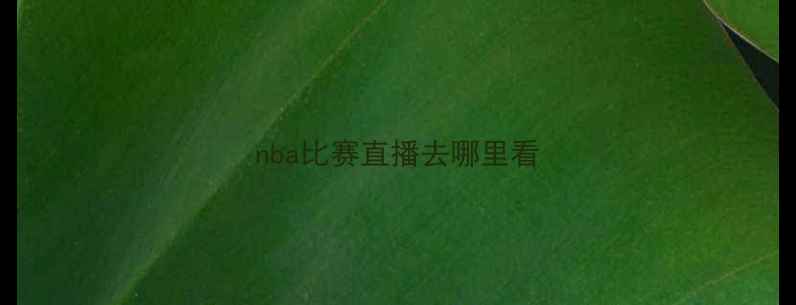 图片 nba比赛直播去哪里看