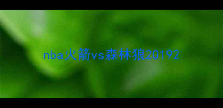 图片 nba火箭vs森林狼20192