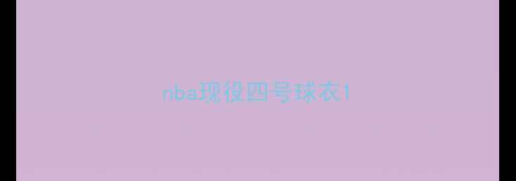 图片 nba现役四号球衣1