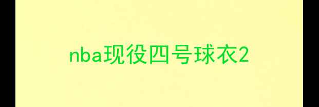 图片 nba现役四号球衣2