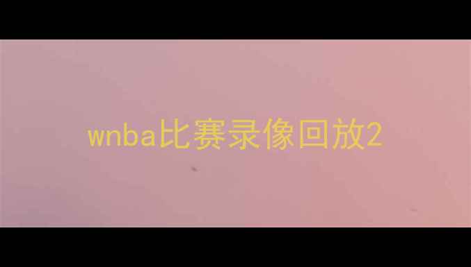 图片 wnba比赛录像回放2