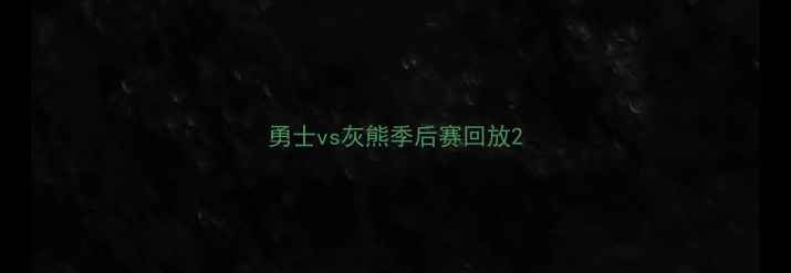 图片 勇士vs灰熊季后赛回放2