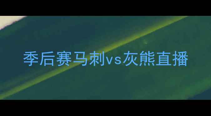 图片 季后赛马刺vs灰熊直播