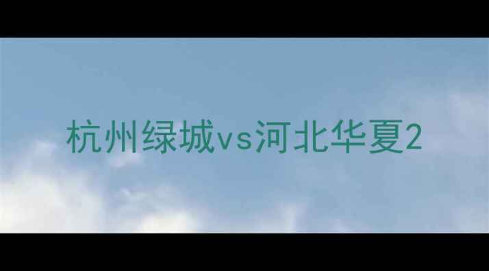 图片 杭州绿城vs河北华夏2