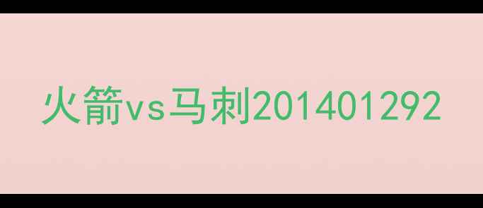 图片 火箭vs马刺201401292