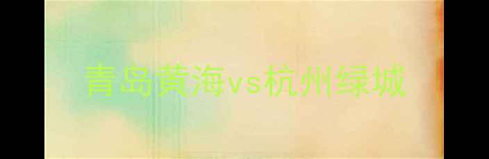 图片 青岛黄海vs杭州绿城