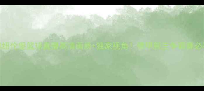 图片 🔥汉堡VS纽伦堡篮球直播高清画质+独家视角！德甲新王争霸赛必看攻略🏀